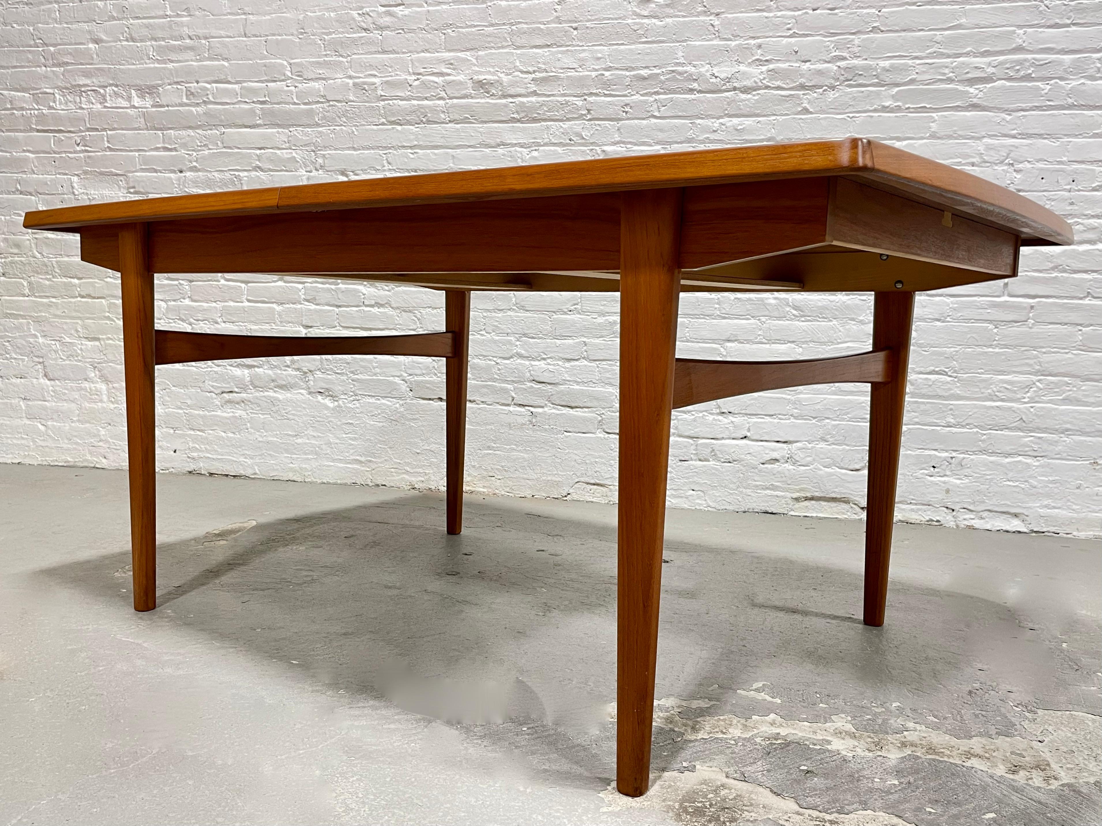 Extra LONG Mid Century MODERN Teak Expandable DINING Table, c. 1960's 4