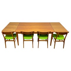 Retro Extra LONG Mid Century MODERN Teak Expandable DINING Table, c. 1960's