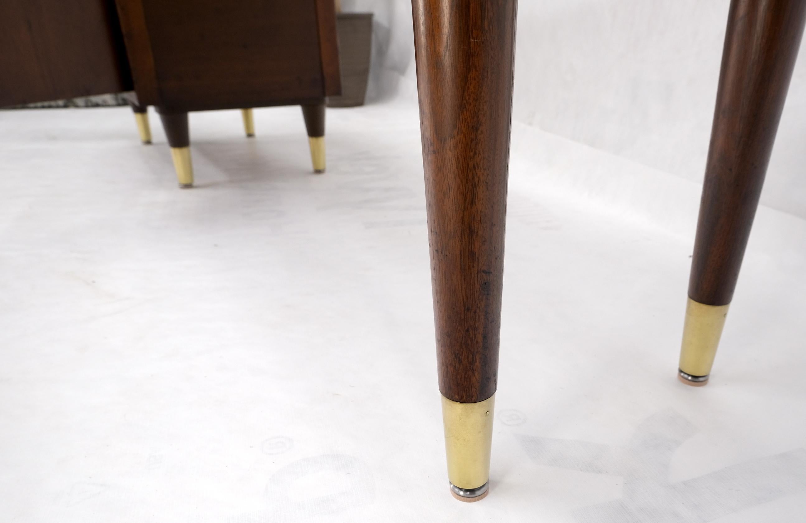 20th Century Extra Long Mid Century Modern Walnut Console Table w/ Two Door Compartment