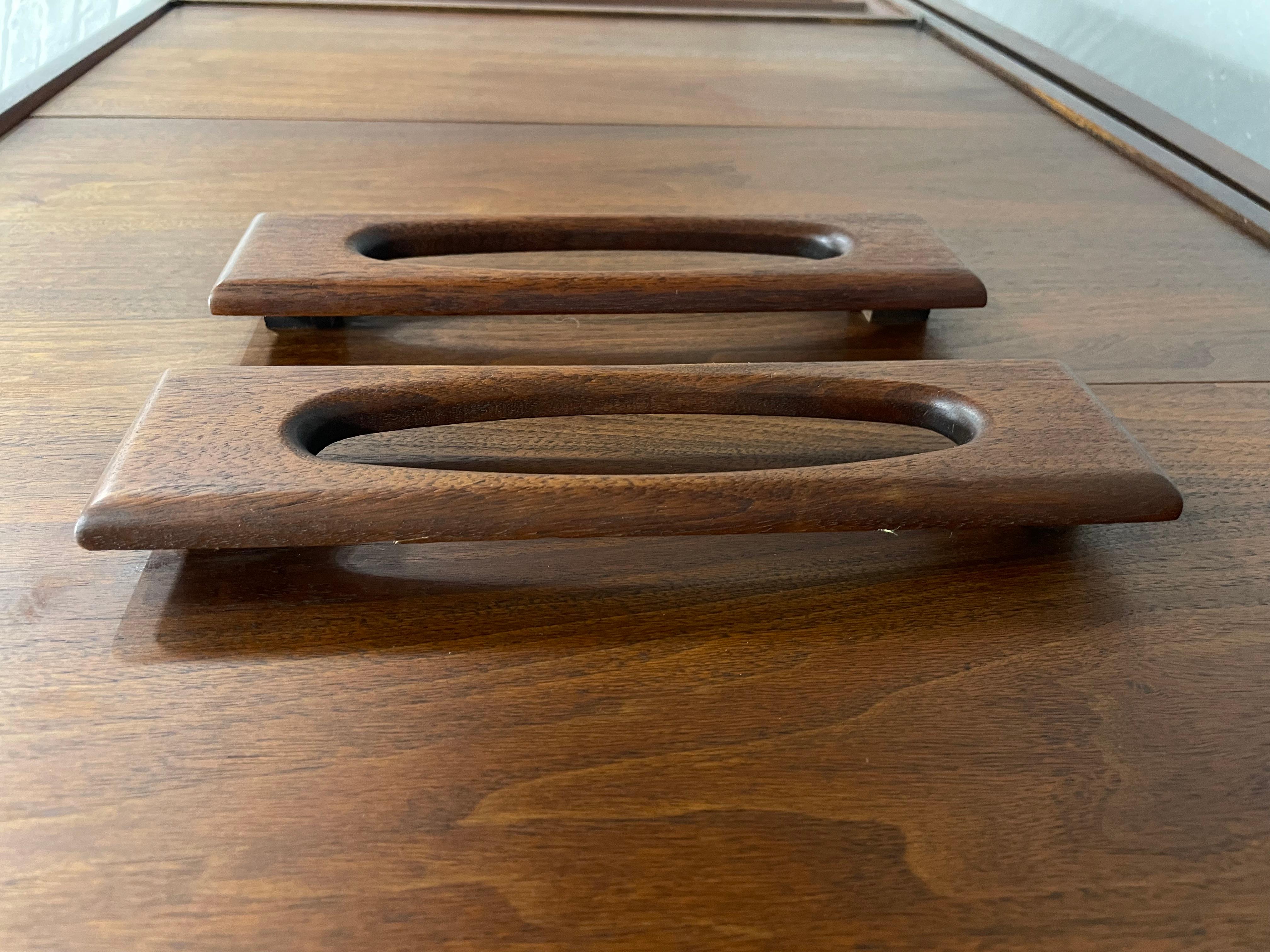 Extra LONG Mid Century MODERN Walnut Stereo Cabinet / CREDENZA / Media Stand, c. 9
