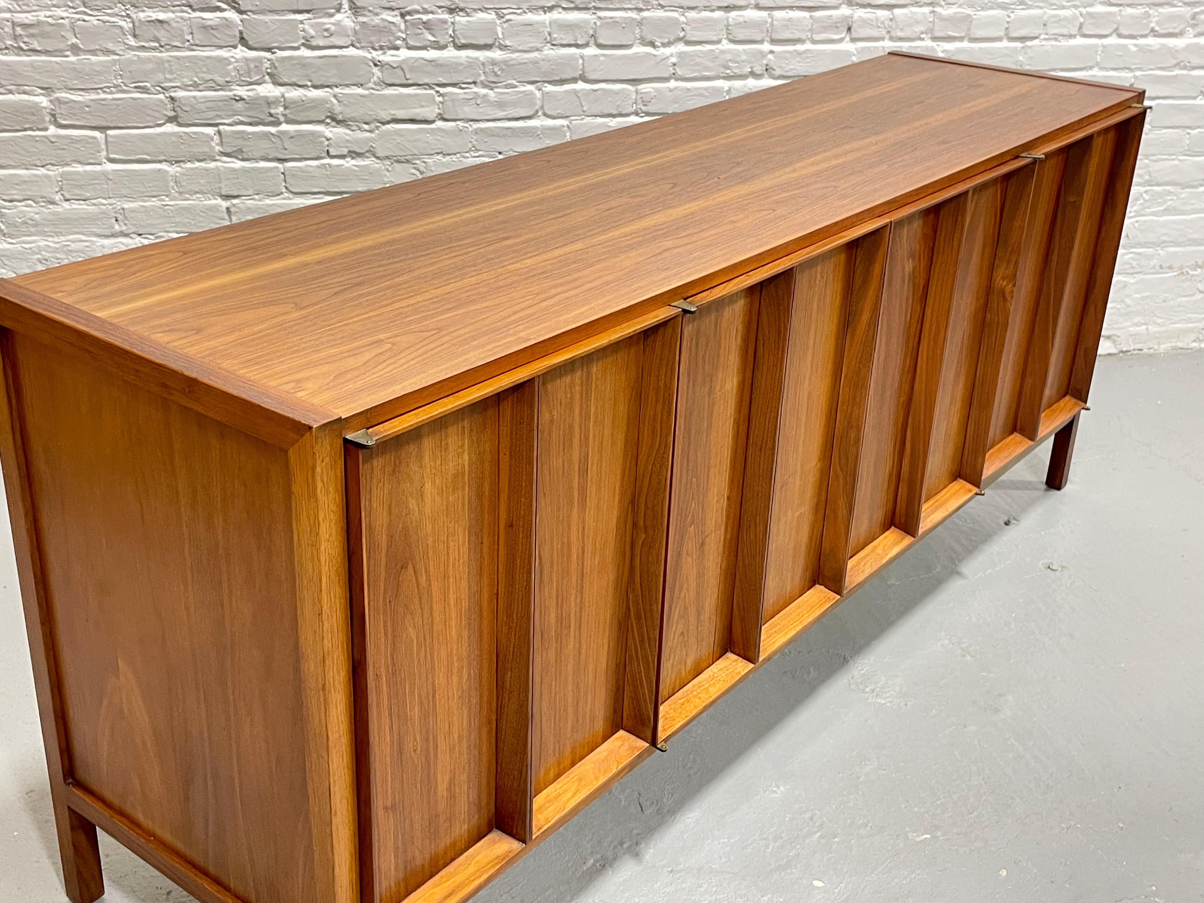Extra LONG Mid Century MODERN Walnut Stereo Cabinet / CREDENZA / Media Stand 8