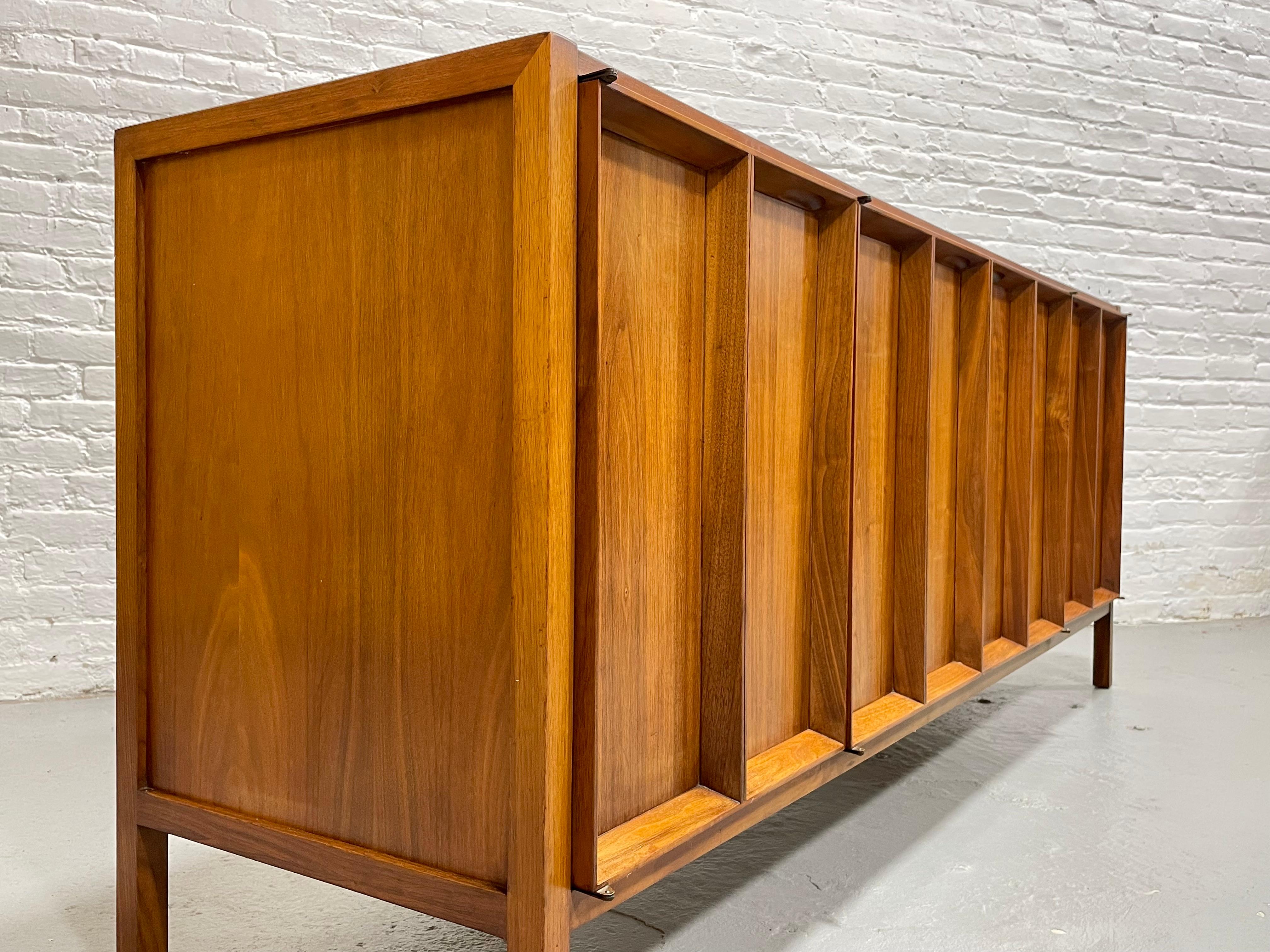 Extra LONG Mid Century MODERN Walnut Stereo Cabinet / CREDENZA / Media Stand 10