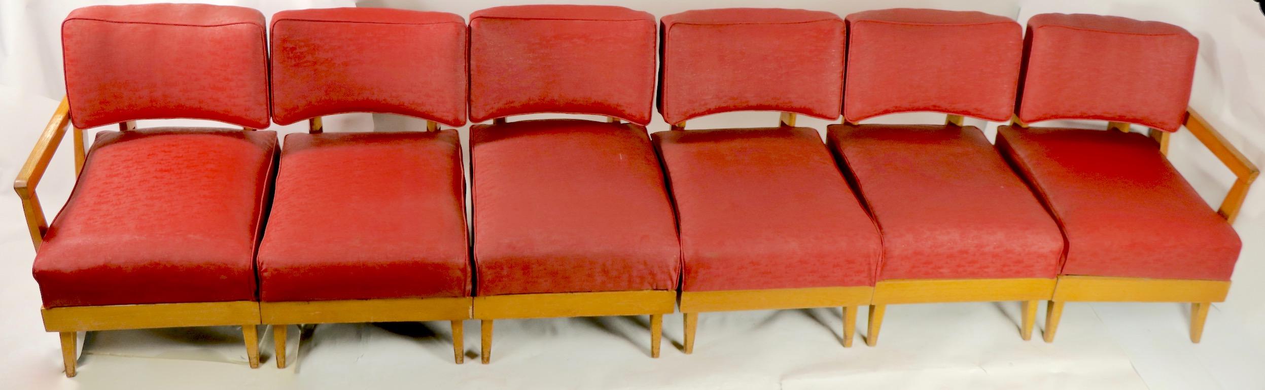 Mid-Century Modern Extra Long Mid Century  Modular 6-Seat Sofa For Sale