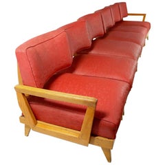 Extra langes Mid-Century-Sessel  Modulares 6-Sitz-Sofa