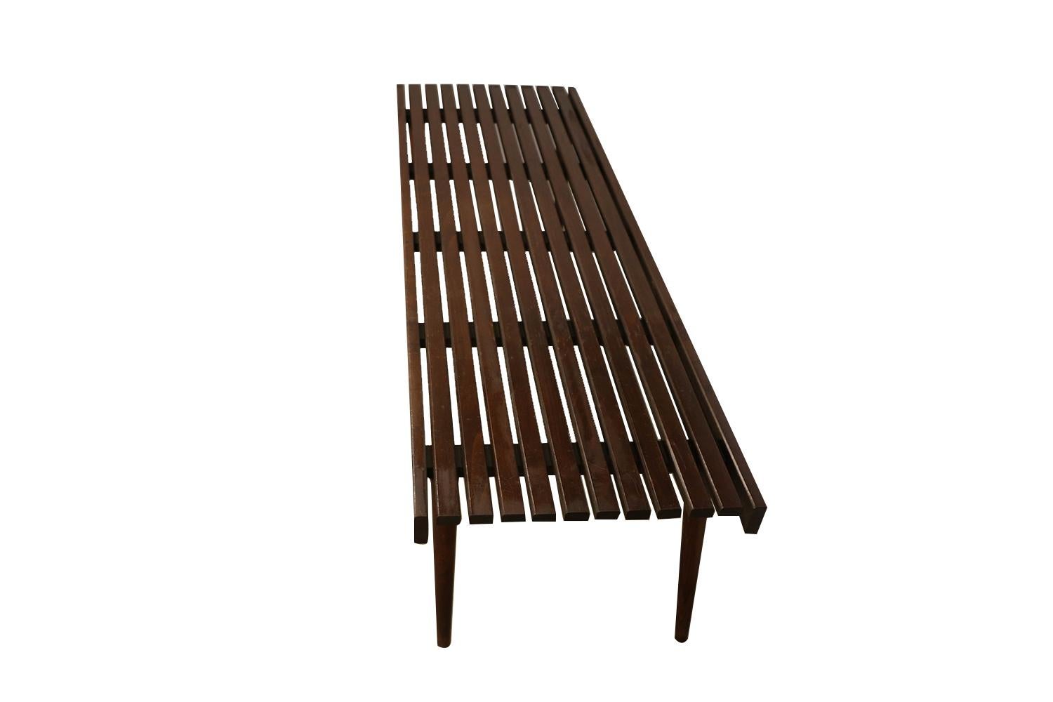 extra long wood bench