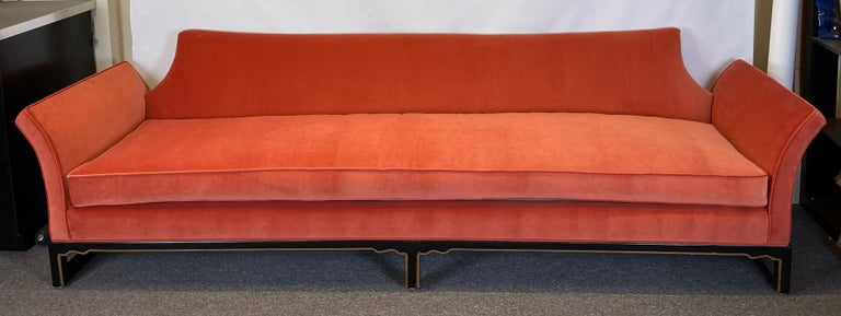 Chinoiserie Extra Long Mid-Century Sofa by Norman Fox MacGregor For Sale