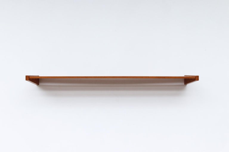 Extra Long Midcentury Teak Slat Wall Mounted Rack For Sale at 1stDibs