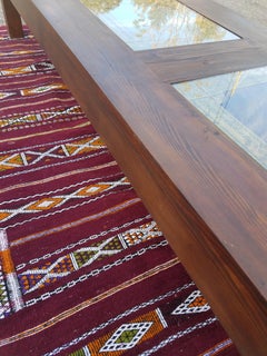 Extra Long Moroccan Rectangular Wooden Coffee Table