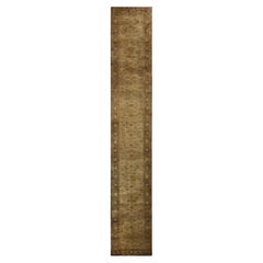 Extra Long Persian Runner in Antique Beige 3x18 ft