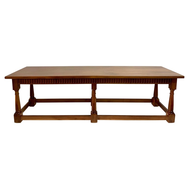 Extra Long Refectory Style Continental Walnut Table For Sale at 1stDibs really long table