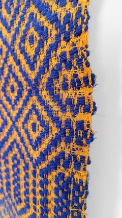 Extra Long Runner Rug, Hand Weaving Tribal Textile in Violet and Orange