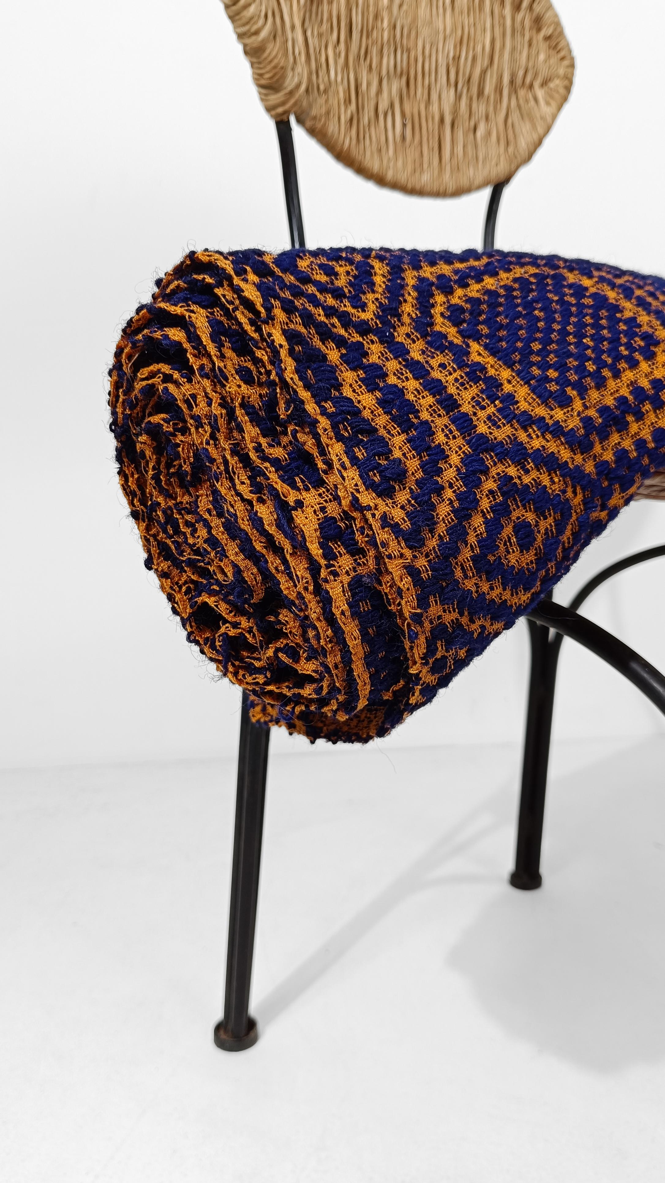 Tapis de course extra long, textile tribal tissé à la main en violet et orange Bon état - En vente à Roma, IT