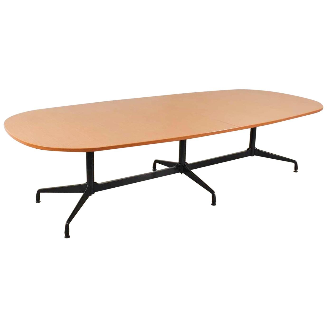 Extra Long Segmented Base Elliptical Table by Eames for Herman Miller