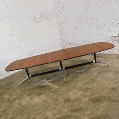 Extra Long Segmented Universal Base Elliptical Table by Eames for Herman Miller