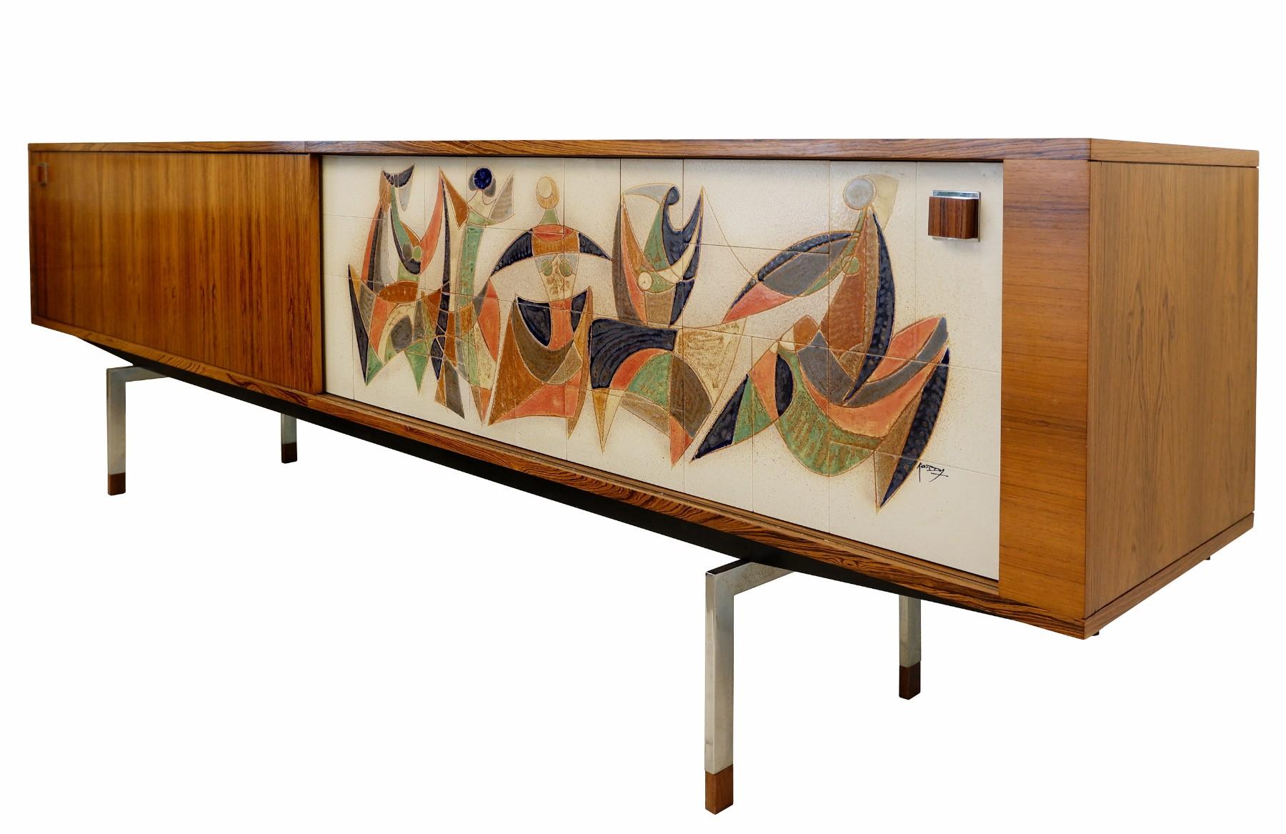 Extra long sideboard by Alfred Hendrickx for Belform, 1956.