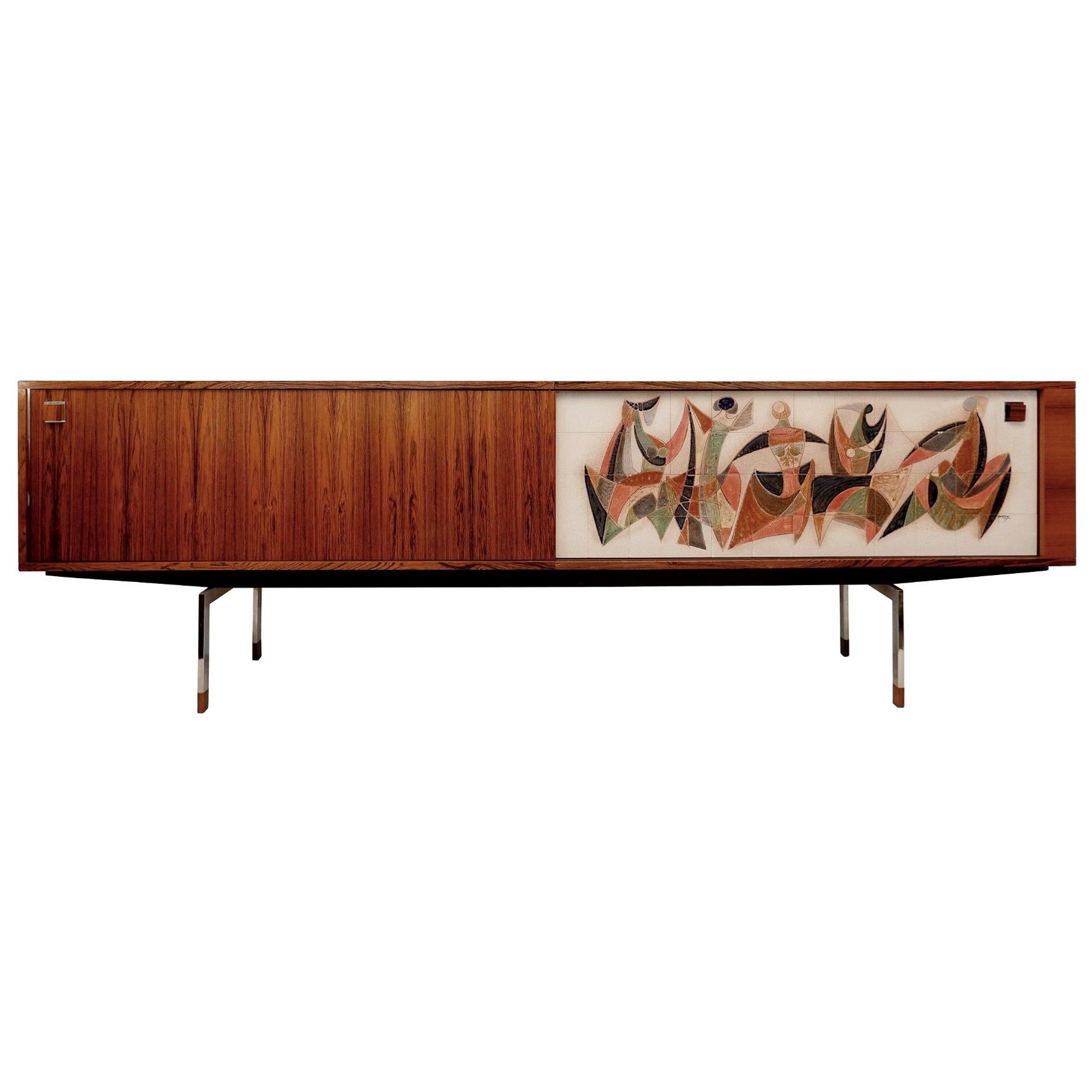 Extra Long Sideboard by Alfred Hendrickx for Belform, 1956