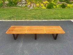 Extra Long Slat Bench attributed to George Nelson for Herman Miller