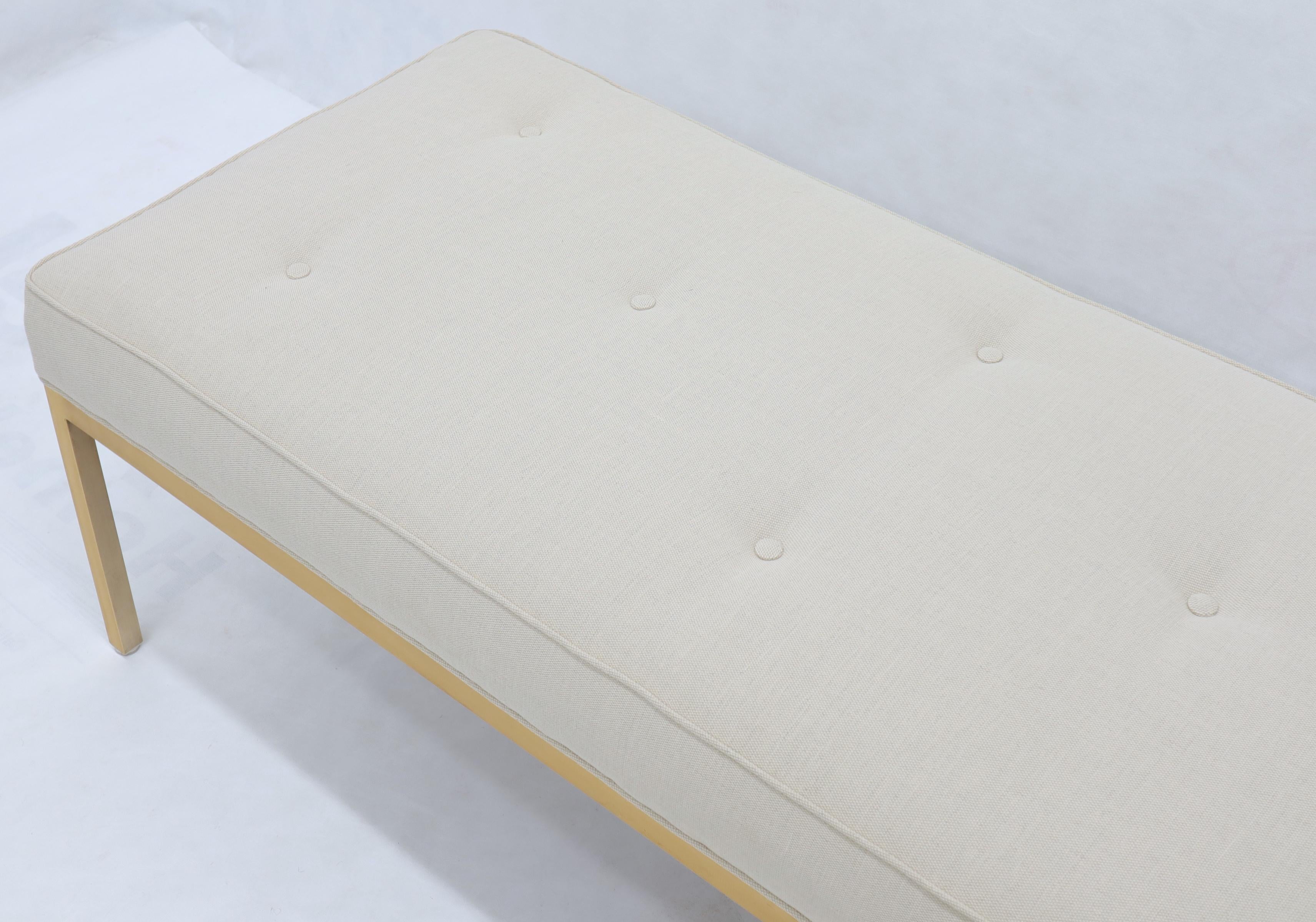 Extra Long Solid Brass Base Frame Spring Loaded New Upholstery Bench Daybed in vendita 3