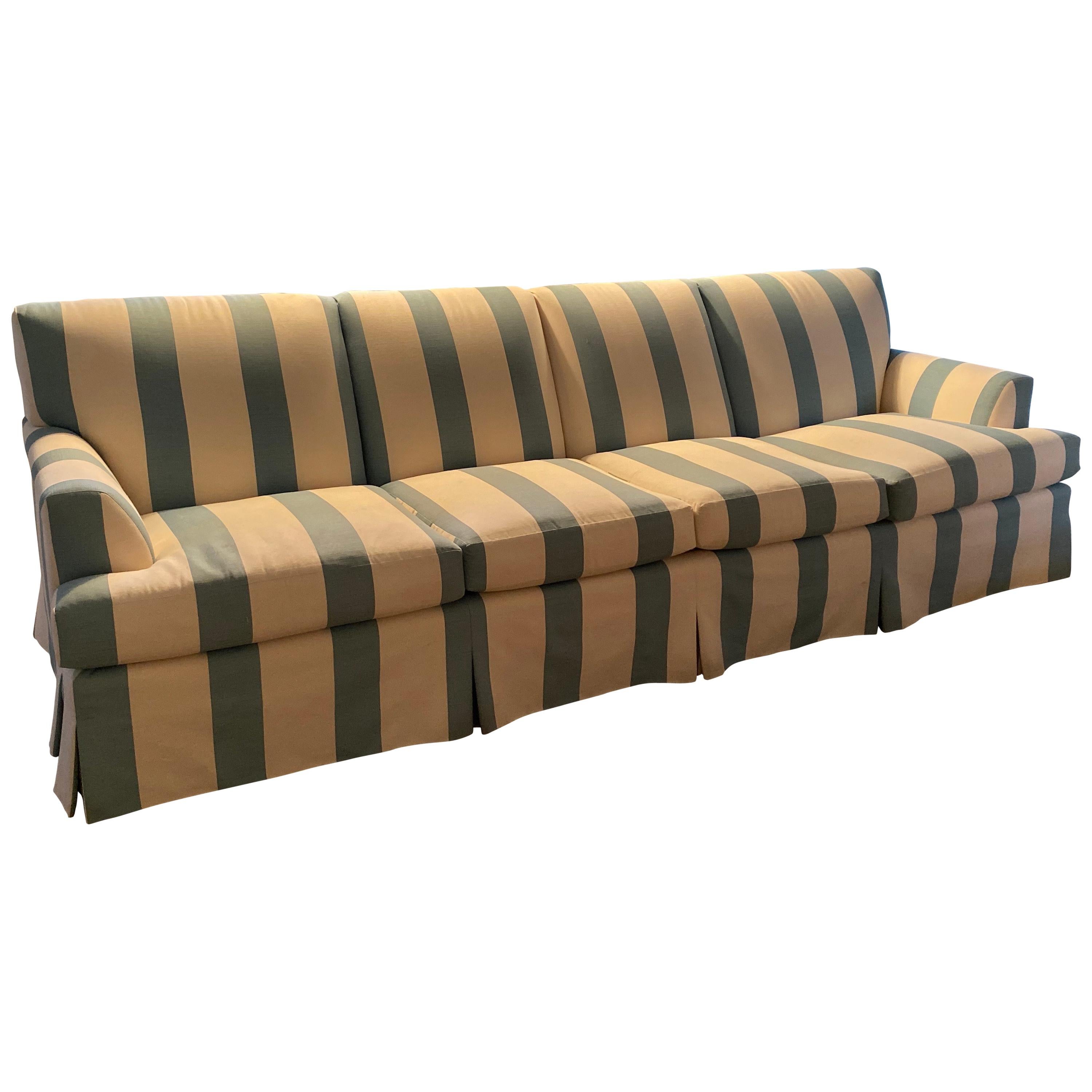 Traditional Striped Sofa at 1stdibs