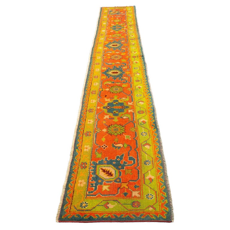 Ushak Rug Long Runner For Sale at 1stDibs