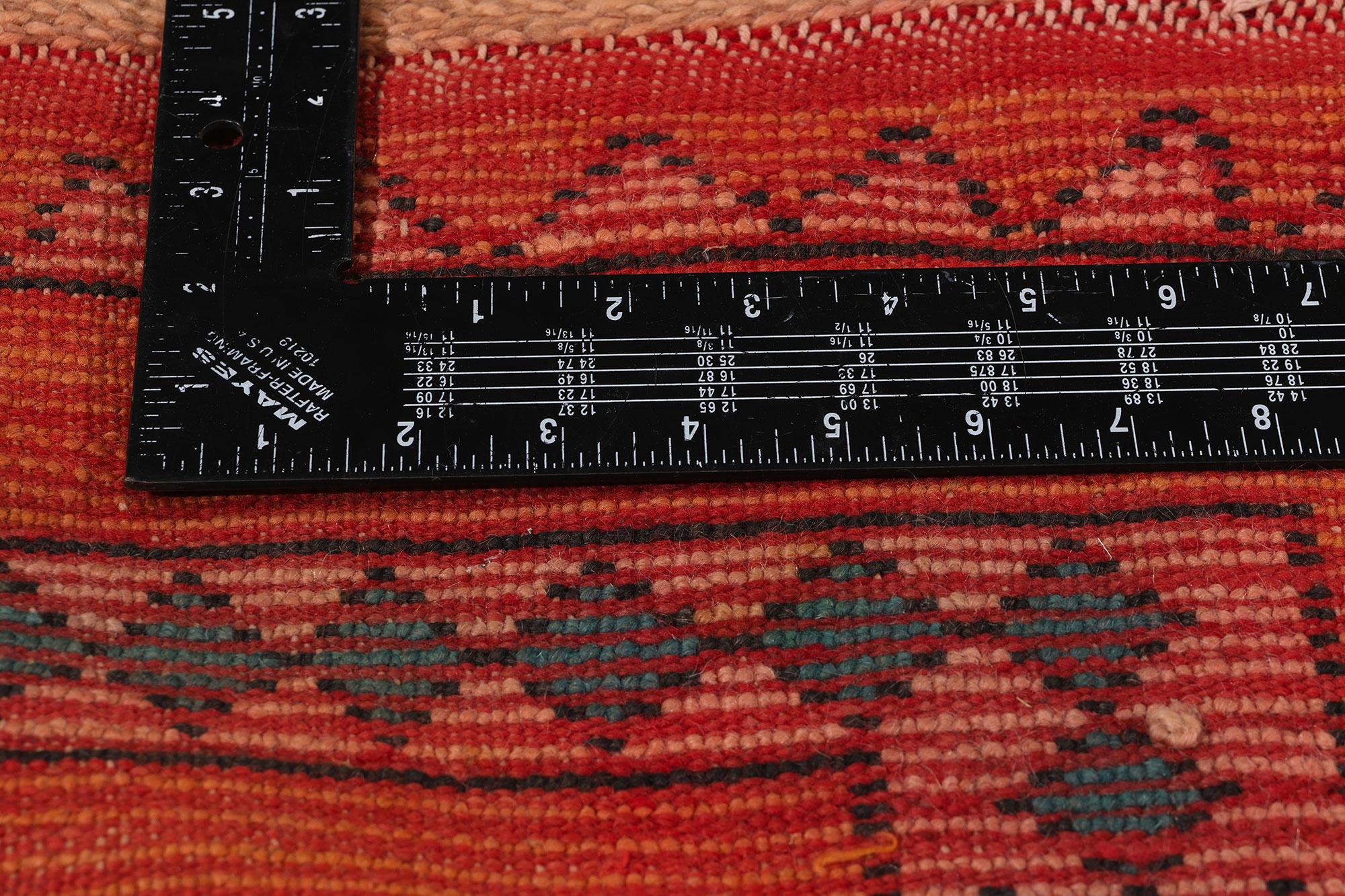 20th Century Extra-Long Vintage Boujad Moroccan Rug, Southwest Bohemian Meets Cozy Nomad