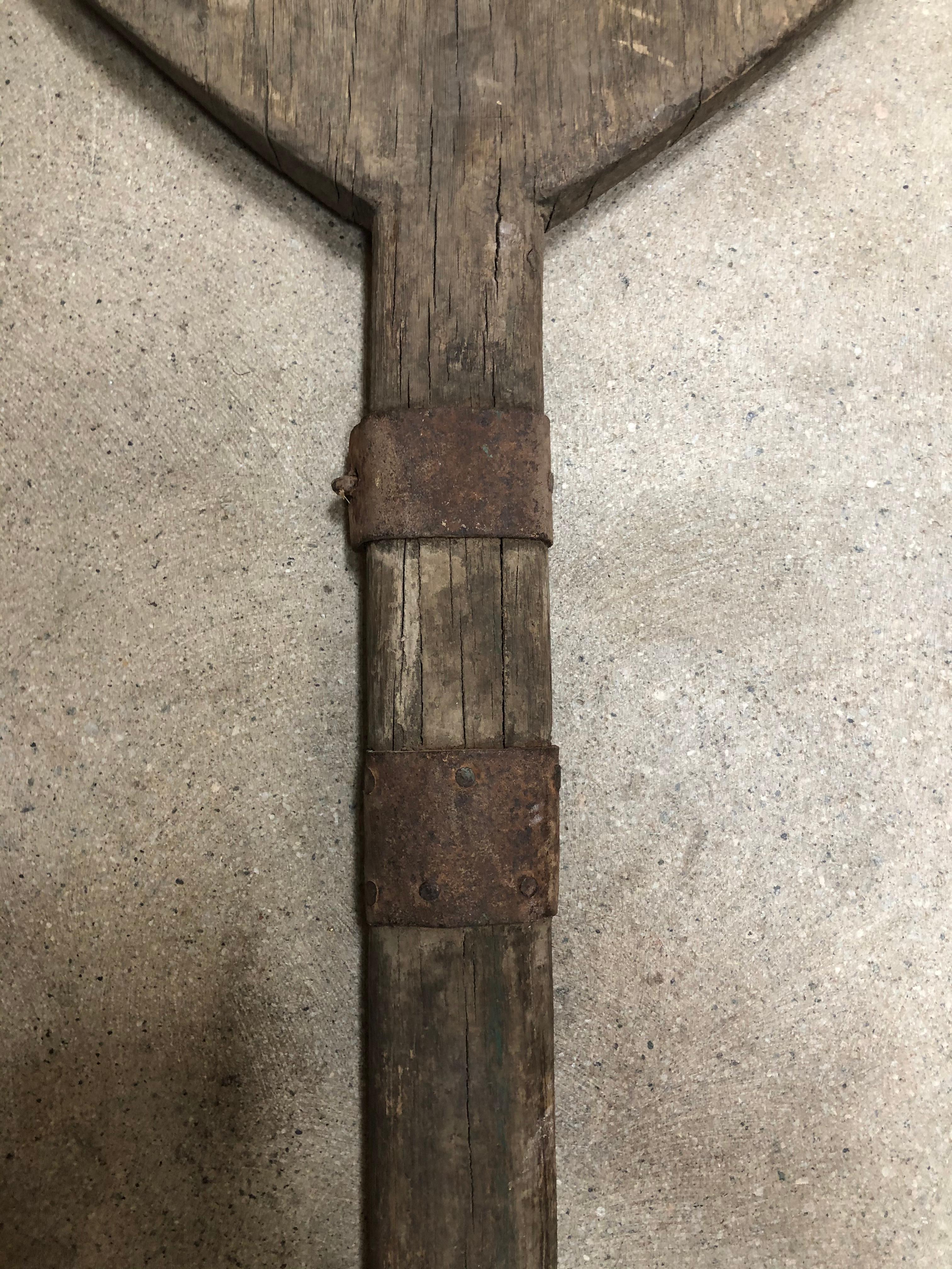 Extra Long Vintage European Wooden Paddle In Good Condition In Los Angeles, CA
