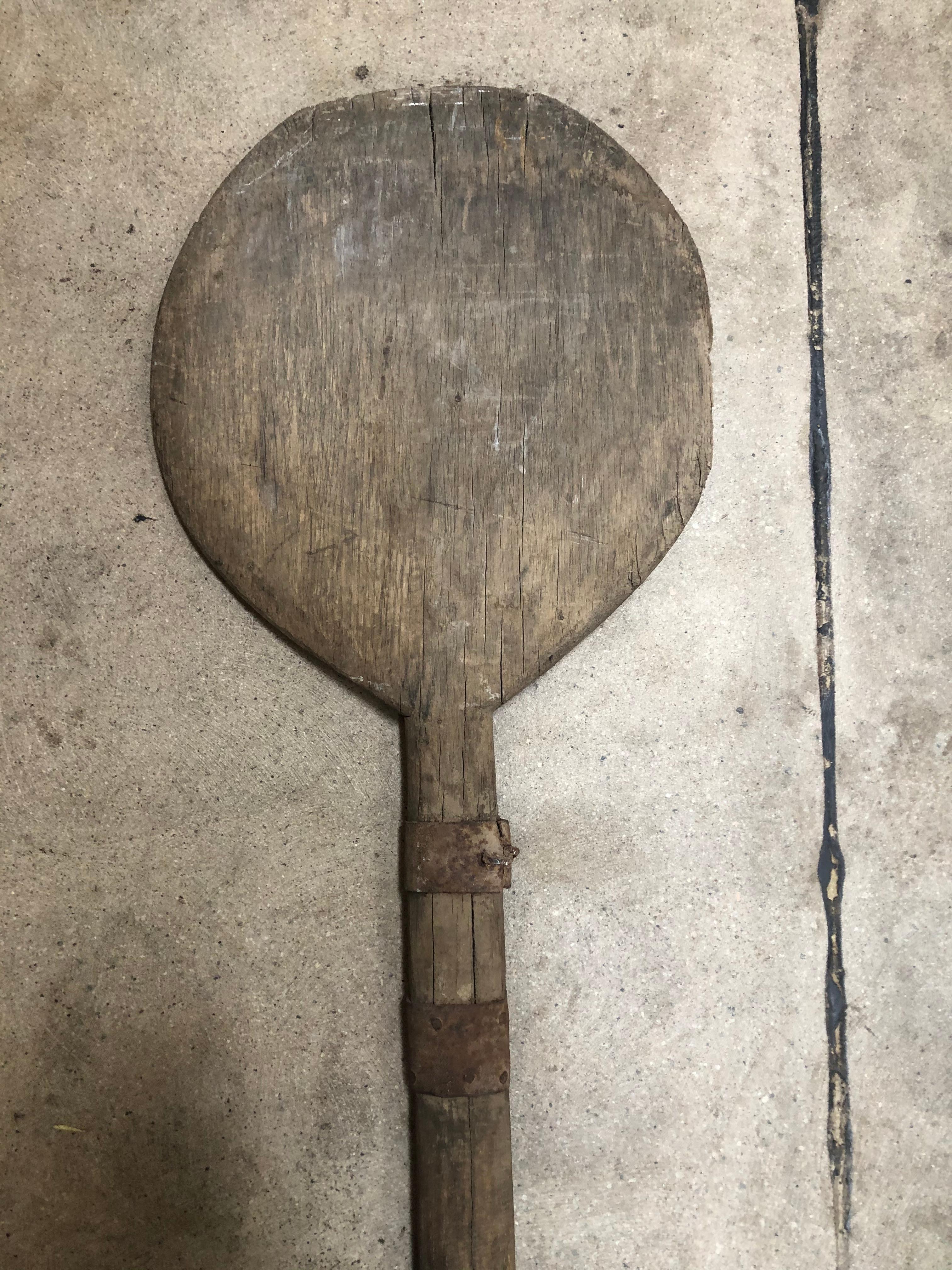 Early 20th Century Extra Long Vintage European Wooden Paddle