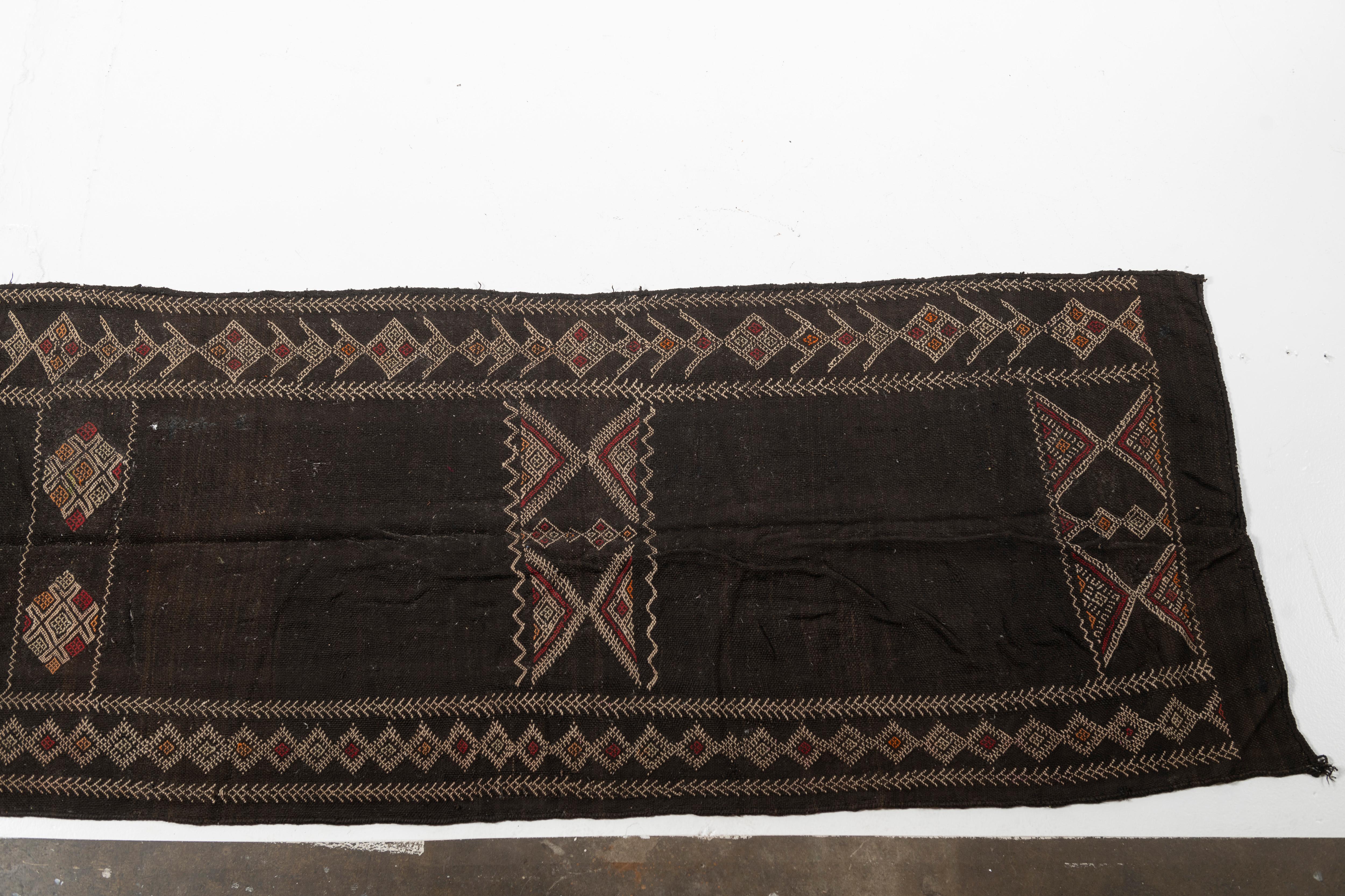 Extra Long Vintage Moroccan Berber Rug For Sale 3