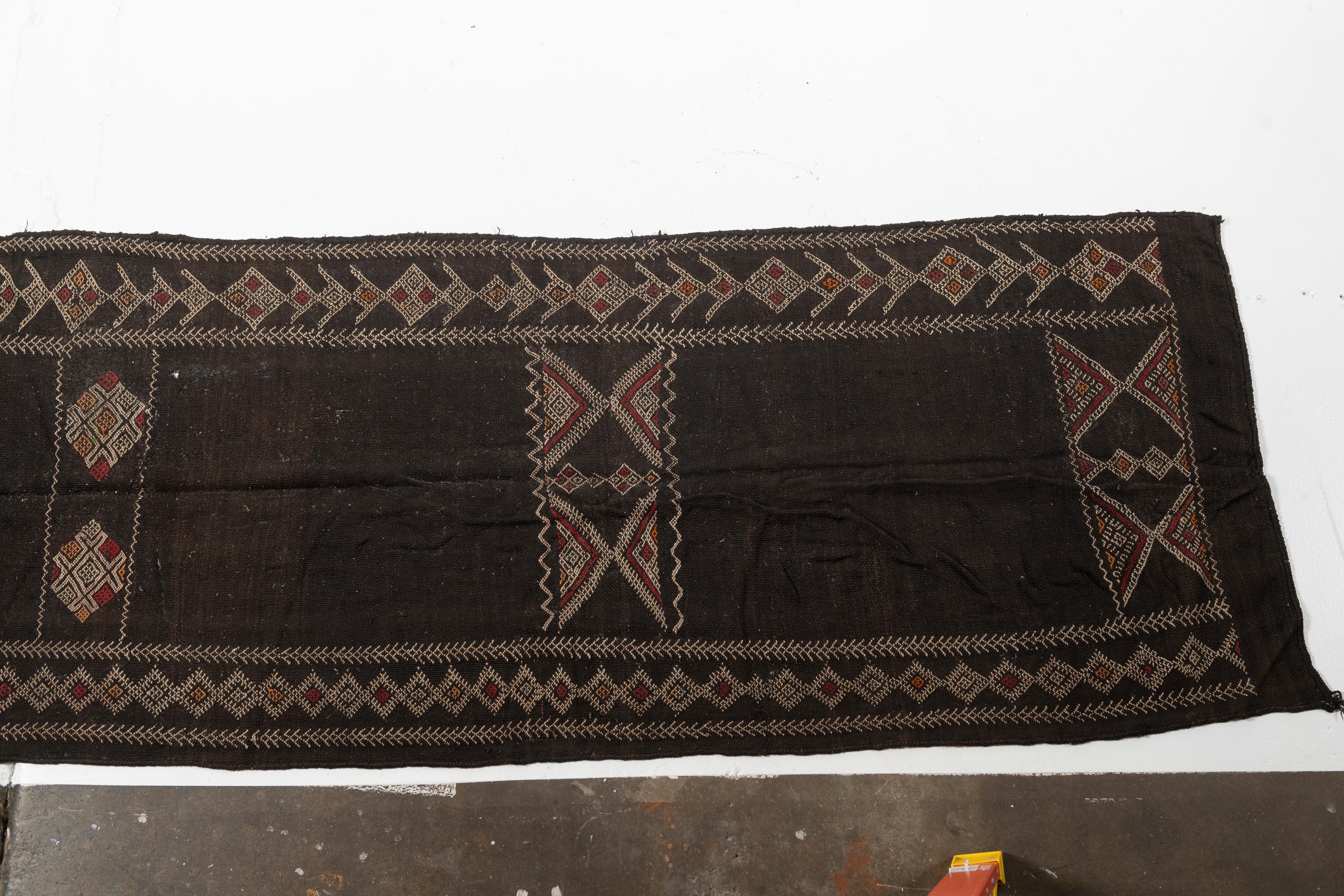Extra Long Vintage Moroccan Berber Rug For Sale 4
