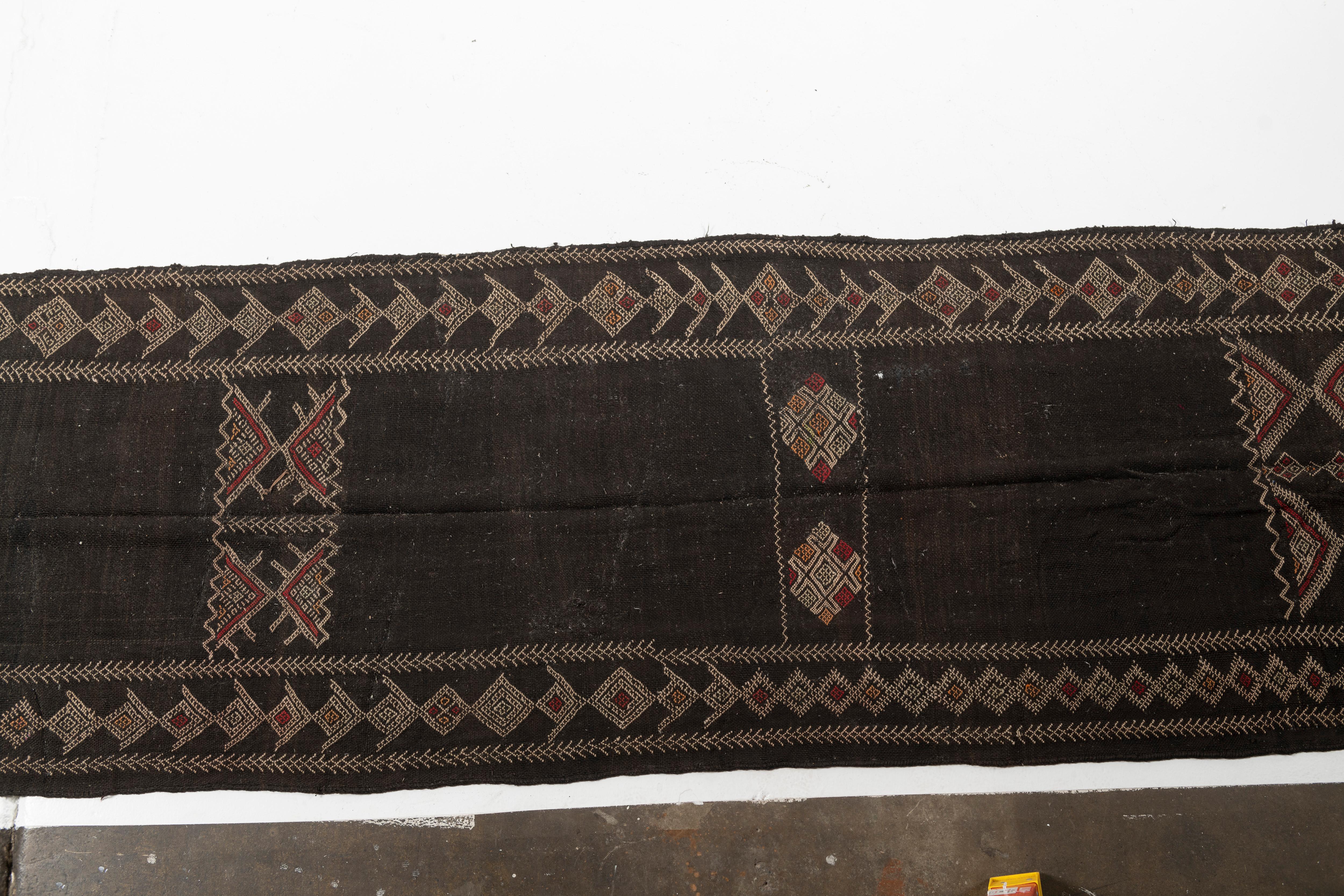 Extra Long Vintage Moroccan Berber Rug For Sale 5