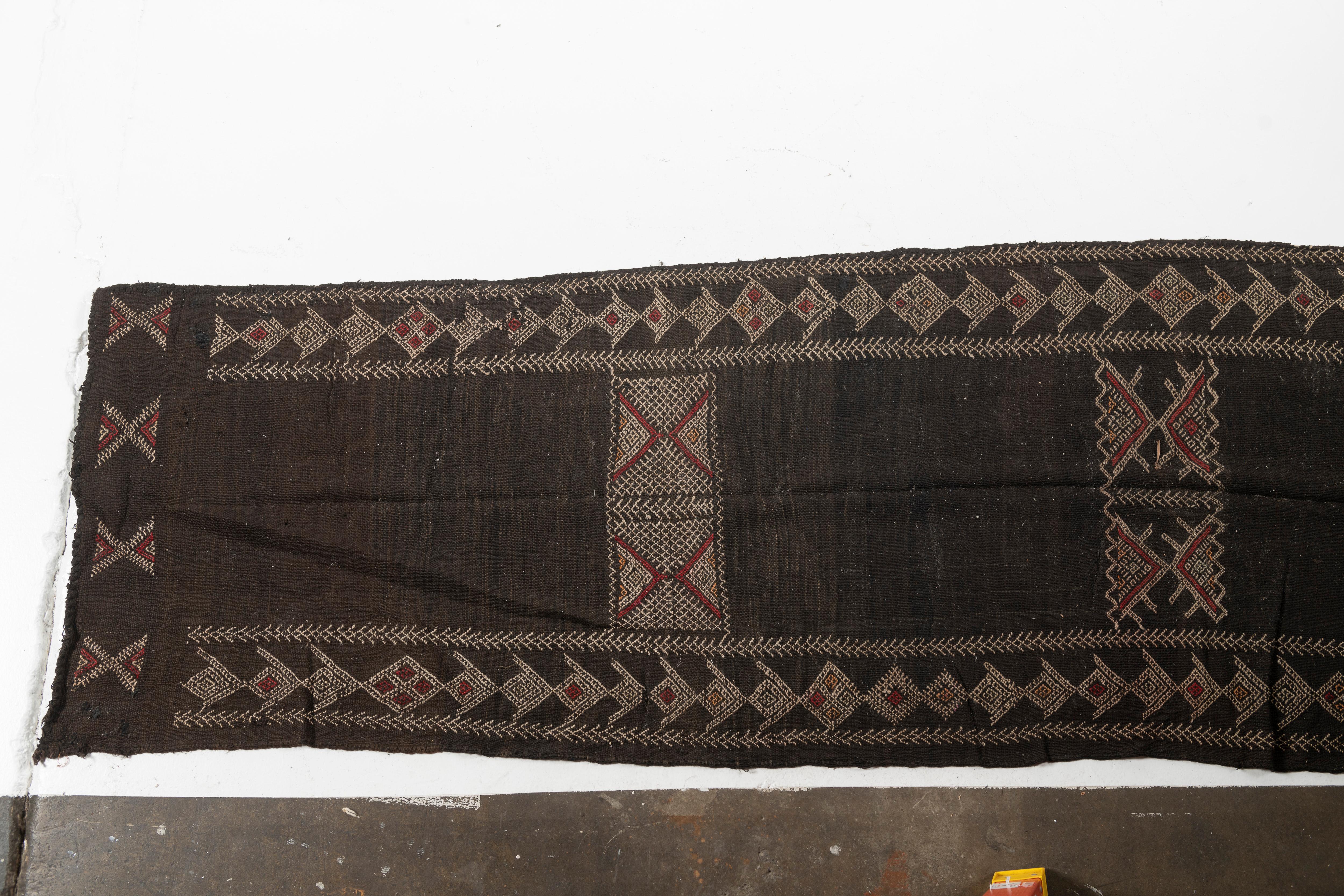 Extra Long Vintage Moroccan Berber Rug For Sale 6