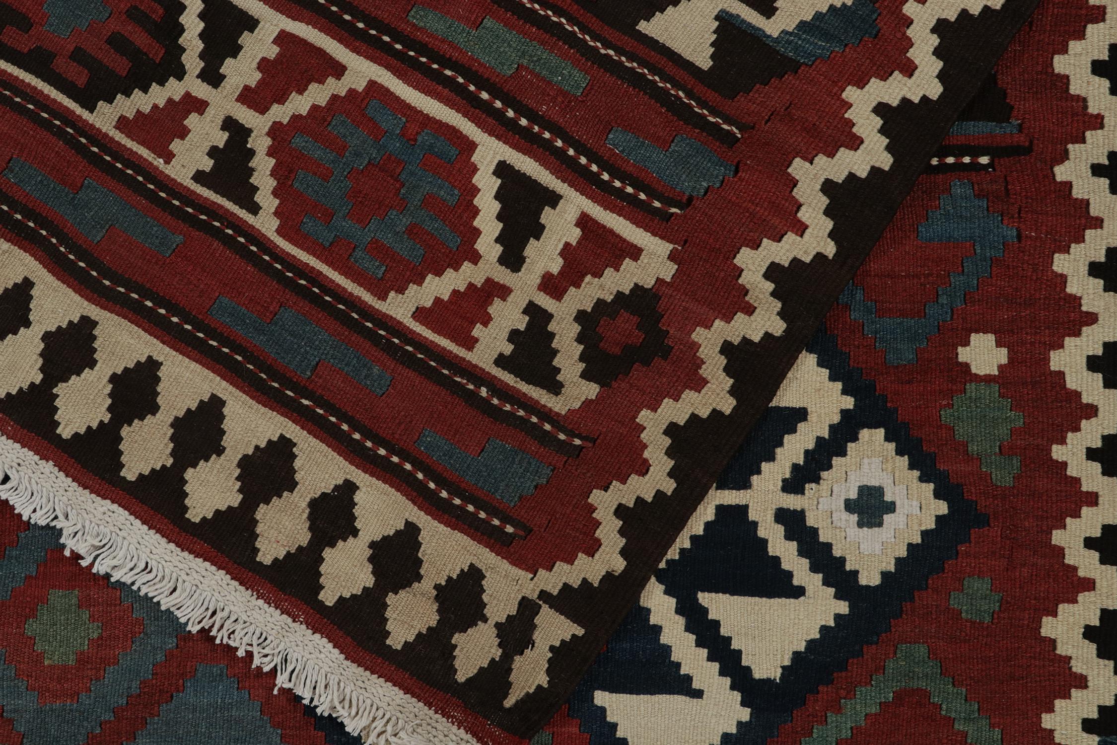 Extra-Long Vintage Persian Tribal Kilim with Geometric Patterns - by Rug & Kilim For Sale 1