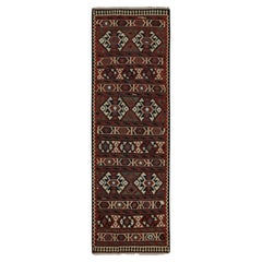 Extralanger persischer Stammeskunst-Kelim mit geometrischen Mustern – Teppich & Kelim