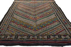 Midcentury Bohemian Vintage Marokkanisch Zemmour Kilim Berber Teppich, 03'09 x 20'01