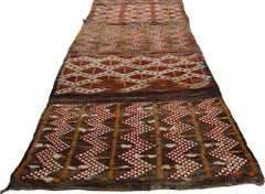 Tappeto berbero Zemmour Kilim marocchino d'epoca, 02'07 x 23'02