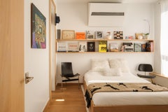 Scaffale da esposizione extra lungo in massello di Oak bianco