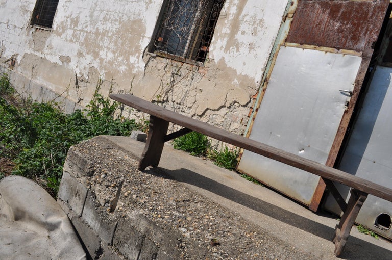 Extra Long Wood Bench at 1stDibs