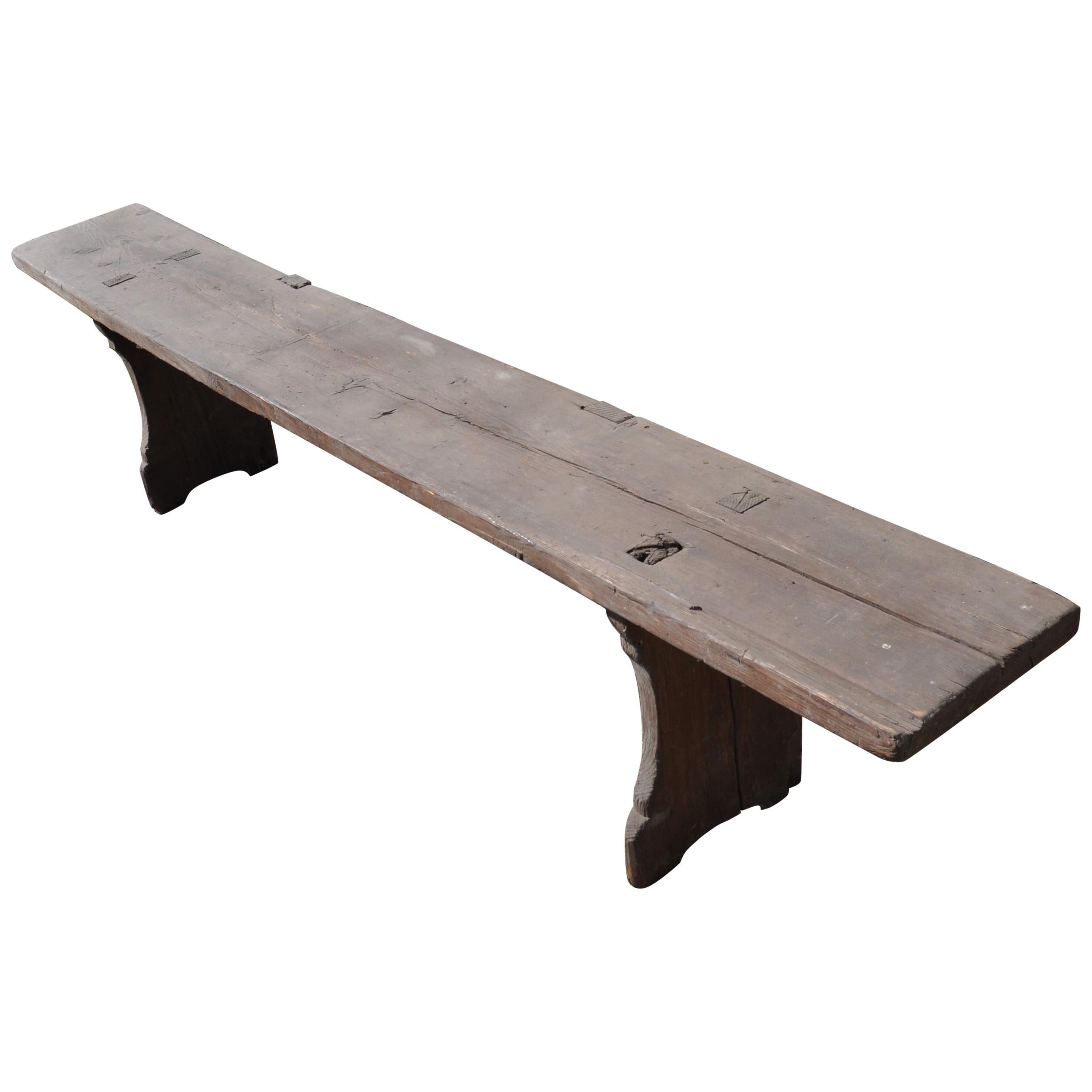 Extra Long Wood Bench