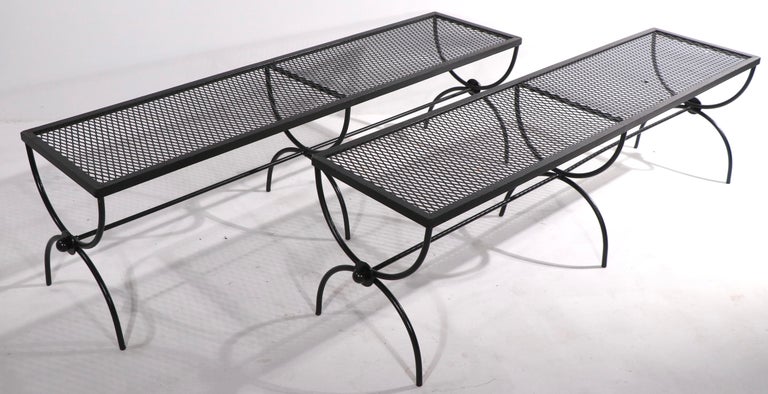 Extra Long Wrought Iron Garden Patio Bench by Salterini 2 Available at ...