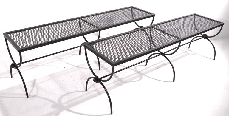 Extra Long Wrought Iron Garden Patio Bench by Salterini 2 Available at ...