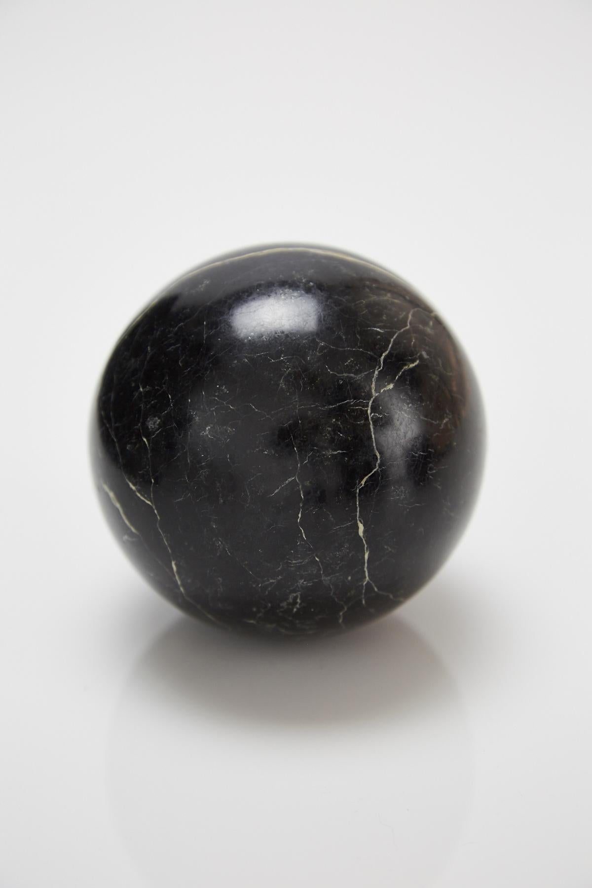 Post-Modern Extra Small Decorative Sphere, Black Stone