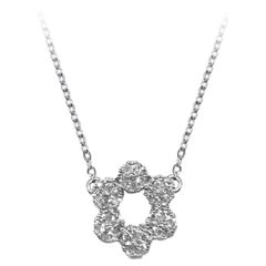 Extra Small Round Blossom Gemstone Necklace 