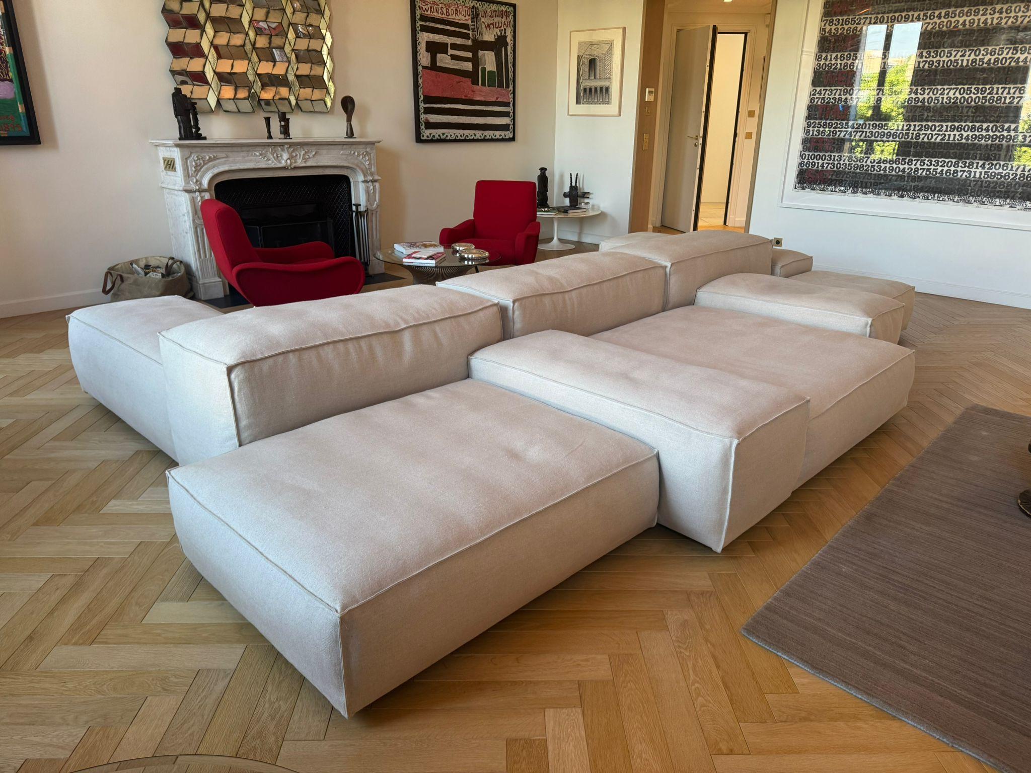 Extra Soft Living Divani Sofa In Excellent Condition For Sale In PARIS, FR