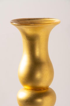 Extra Tall Seguso Vetri D’arte Murano Glass Scavo Style Candleholder