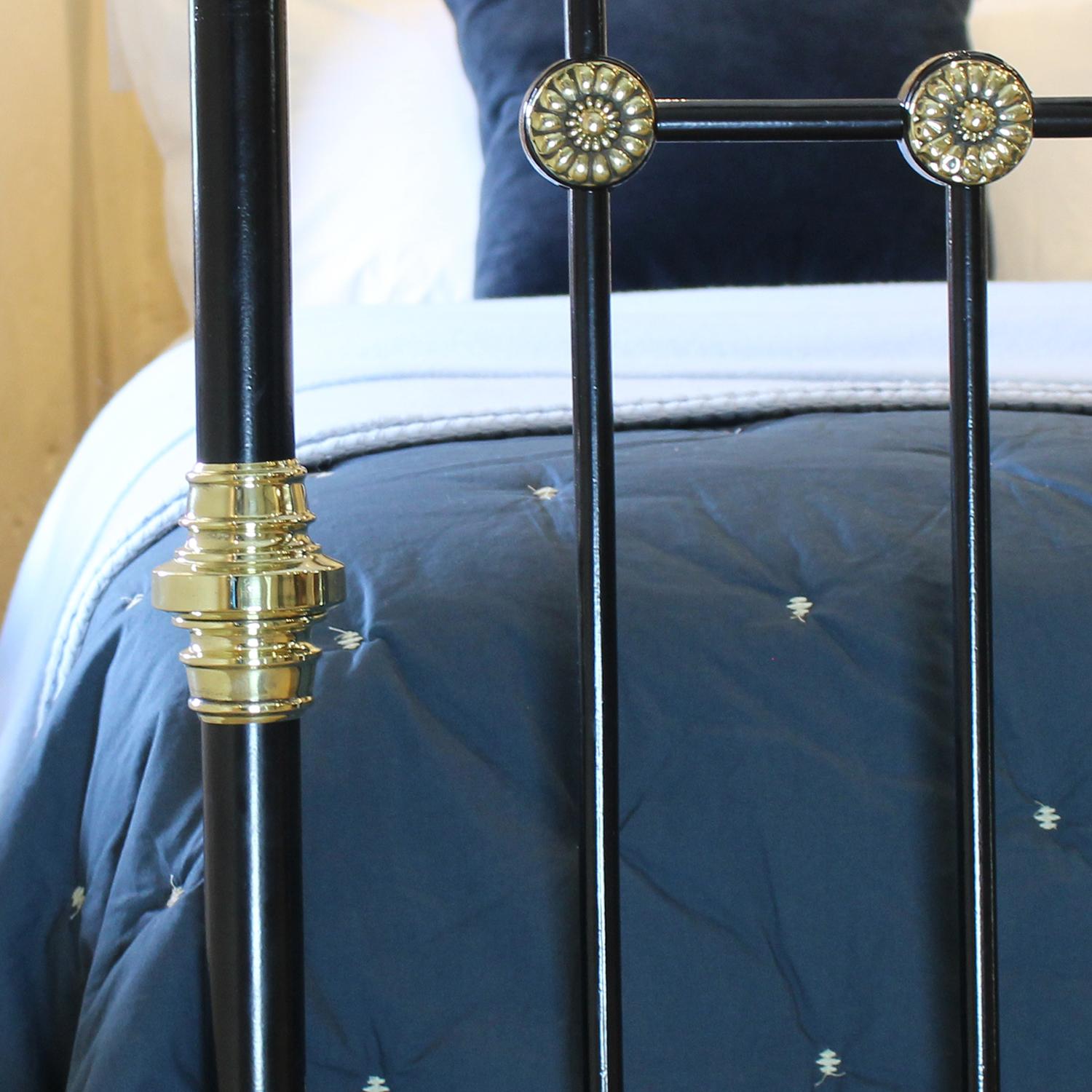 British Extra Wide Brass and Iron Bed, MSK79 For Sale