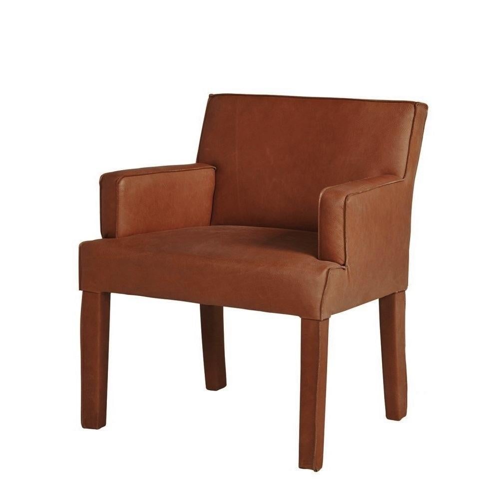 Moderno Set di 8 sedie da pranzo extra larghe in pelle color crema in vendita