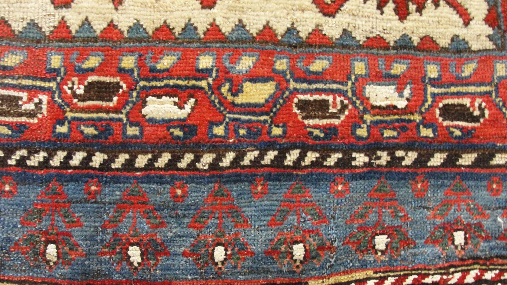 Hand-Knotted  Antique Persian Bakhtiari Rug