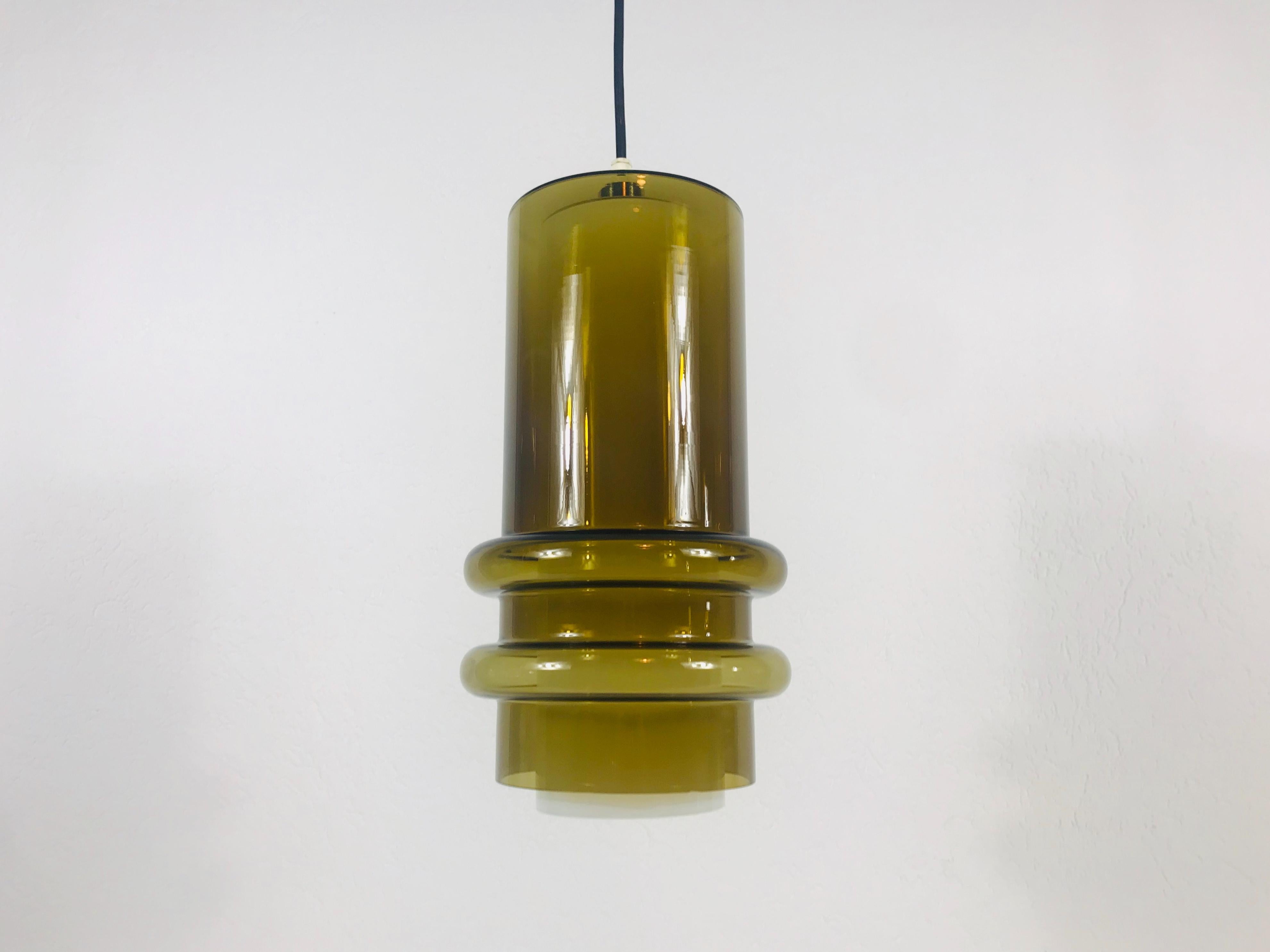 Finnish Extraordinarry Glass Pendant Lamp by Tapio Wirkkala, 1960s