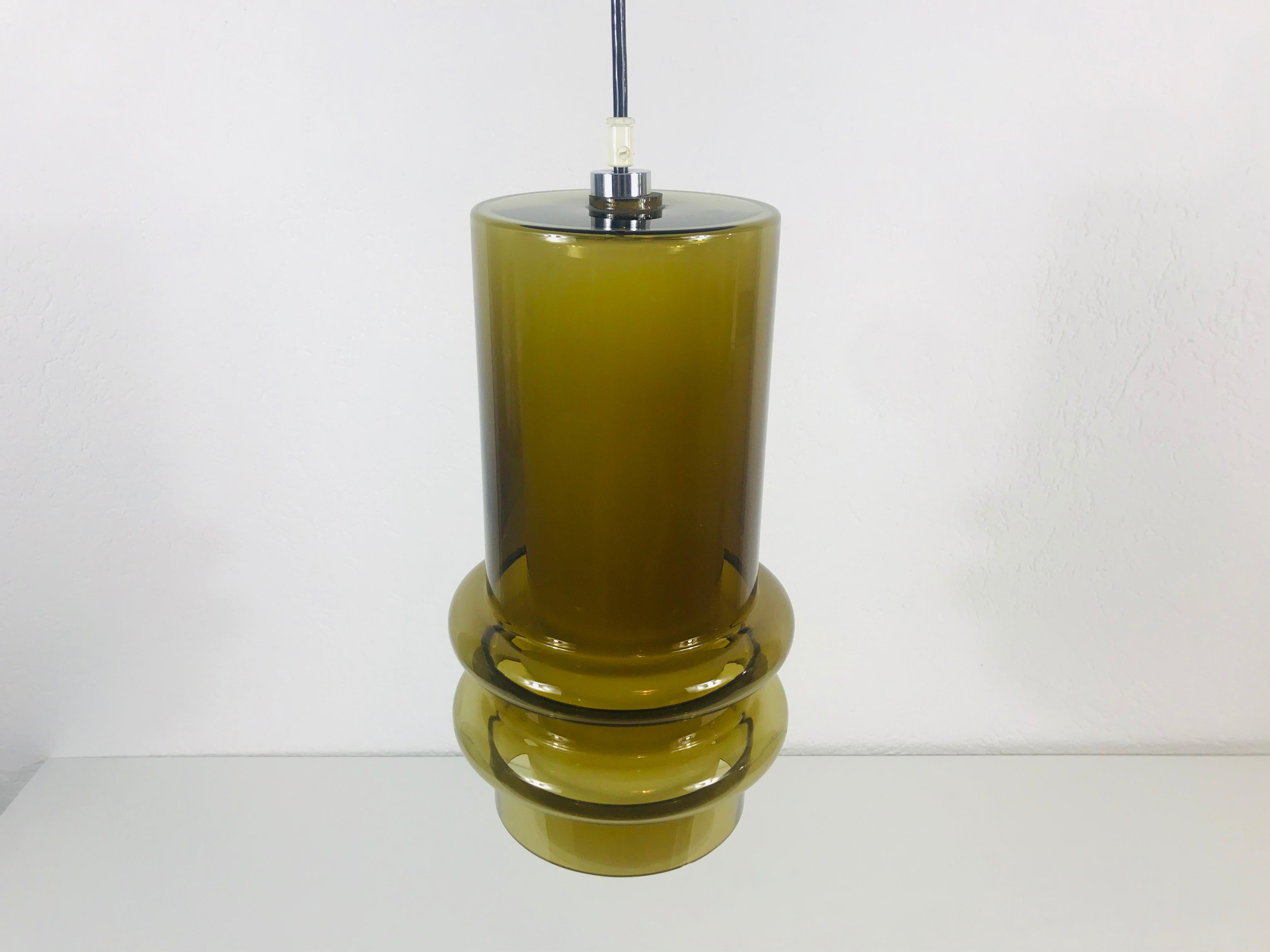 Extraordinarry Glass Pendant Lamp by Tapio Wirkkala, 1960s 2