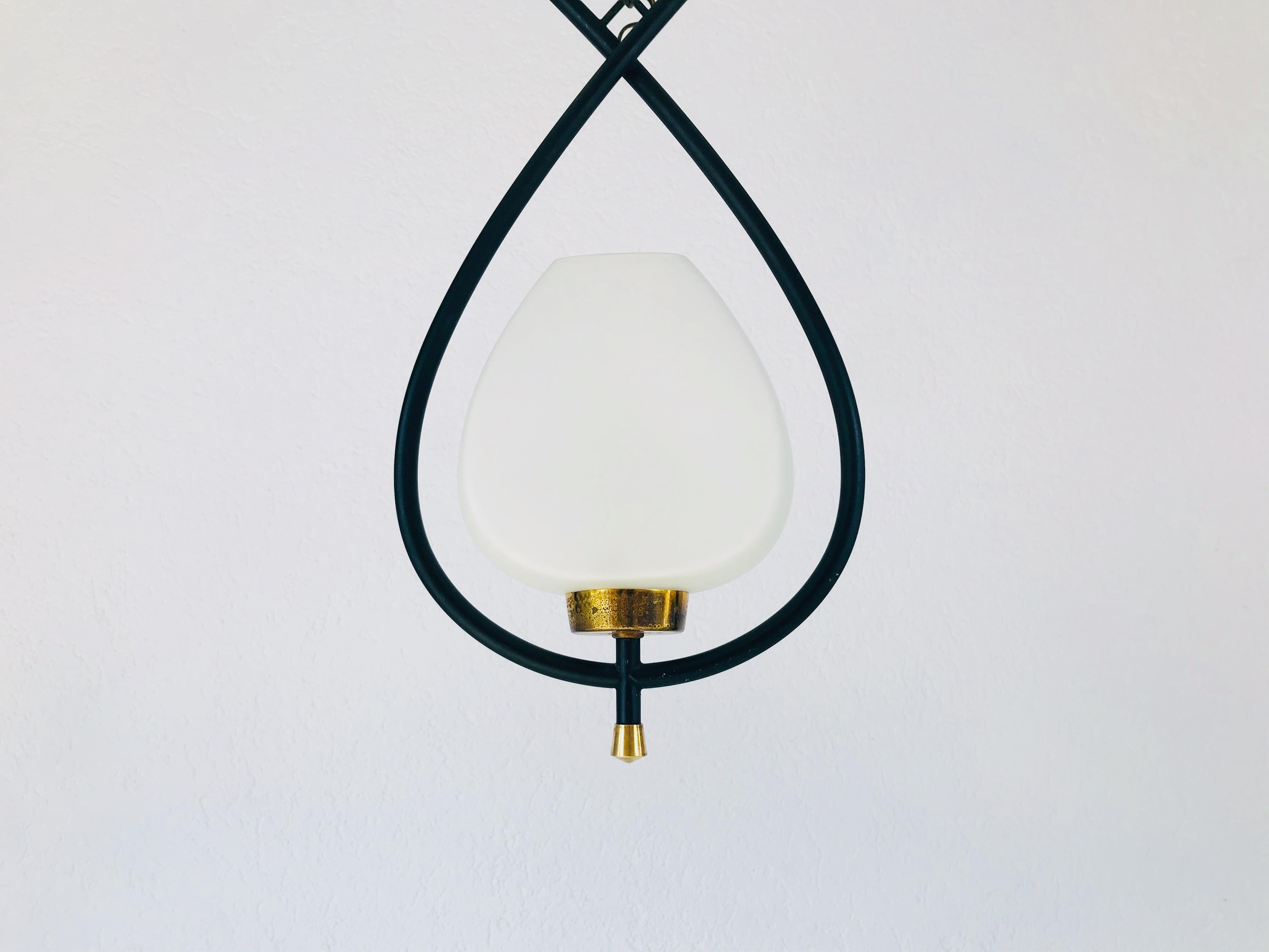 Mid-Century Modern Extraordinary Midcentury Pendant Lamp from Maison Lunel, France, 1950s
